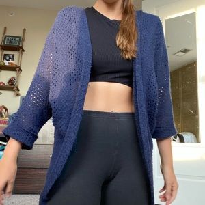 Blue sweater cardigan